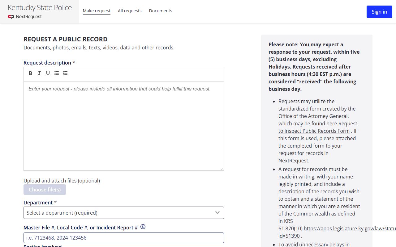 Breathitt County arrest records and court charges KSP NextRequest portal