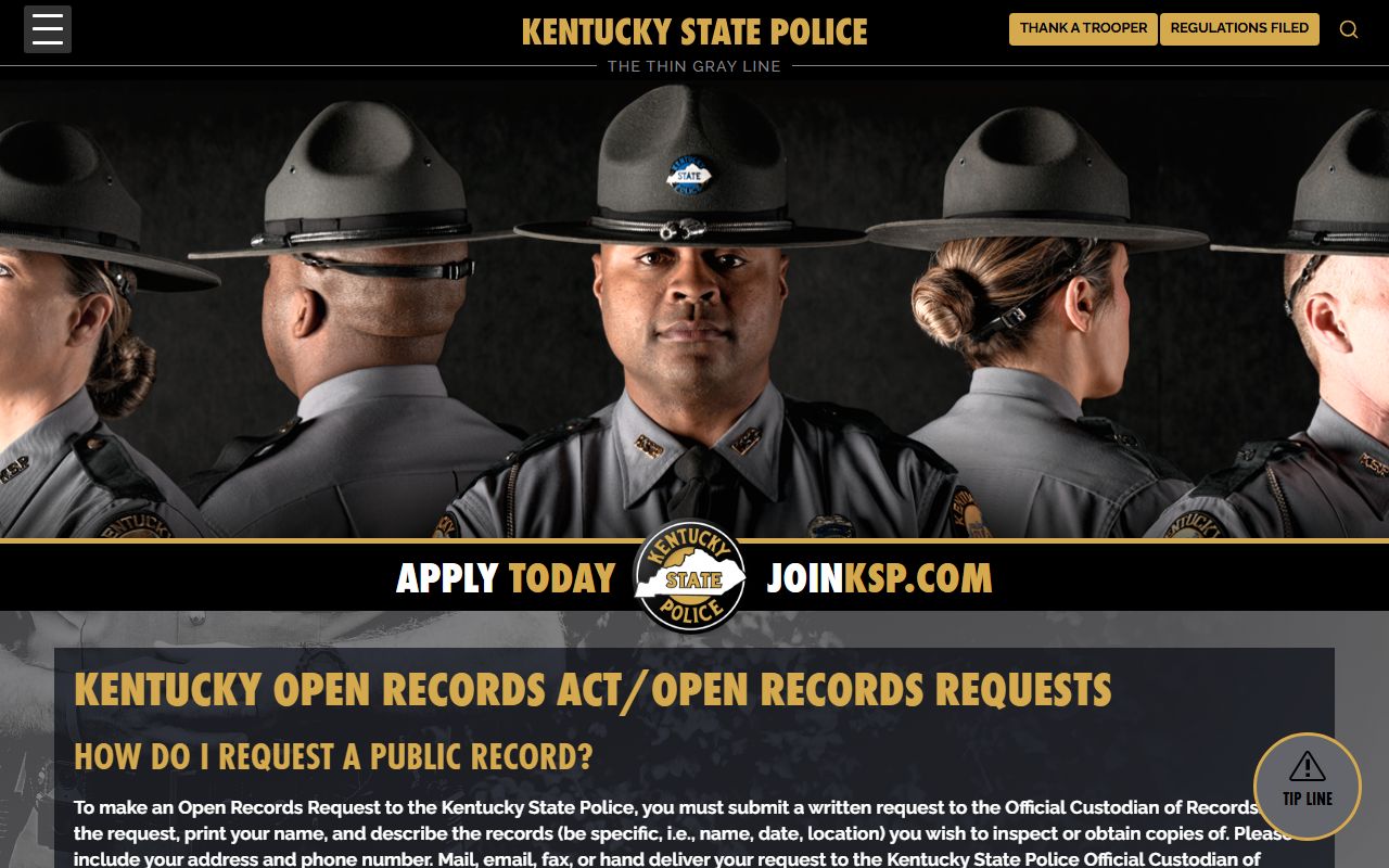 Breathitt County arrest records and court charges KSP open records requests