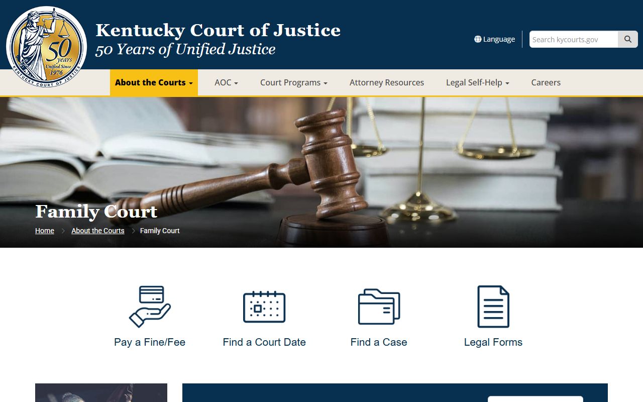 Breathitt County court dockets Kentucky Family Court division