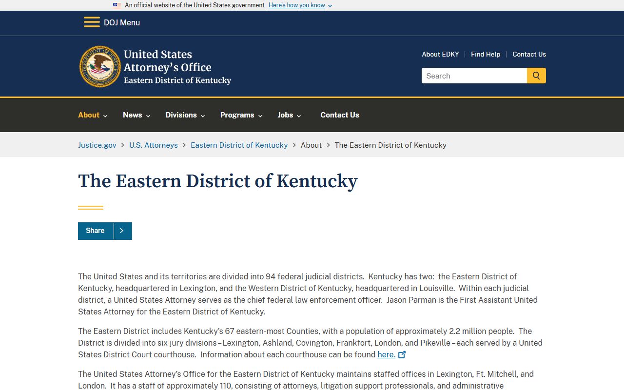Breathitt County Circuit Court records and federal prosecutor distinction