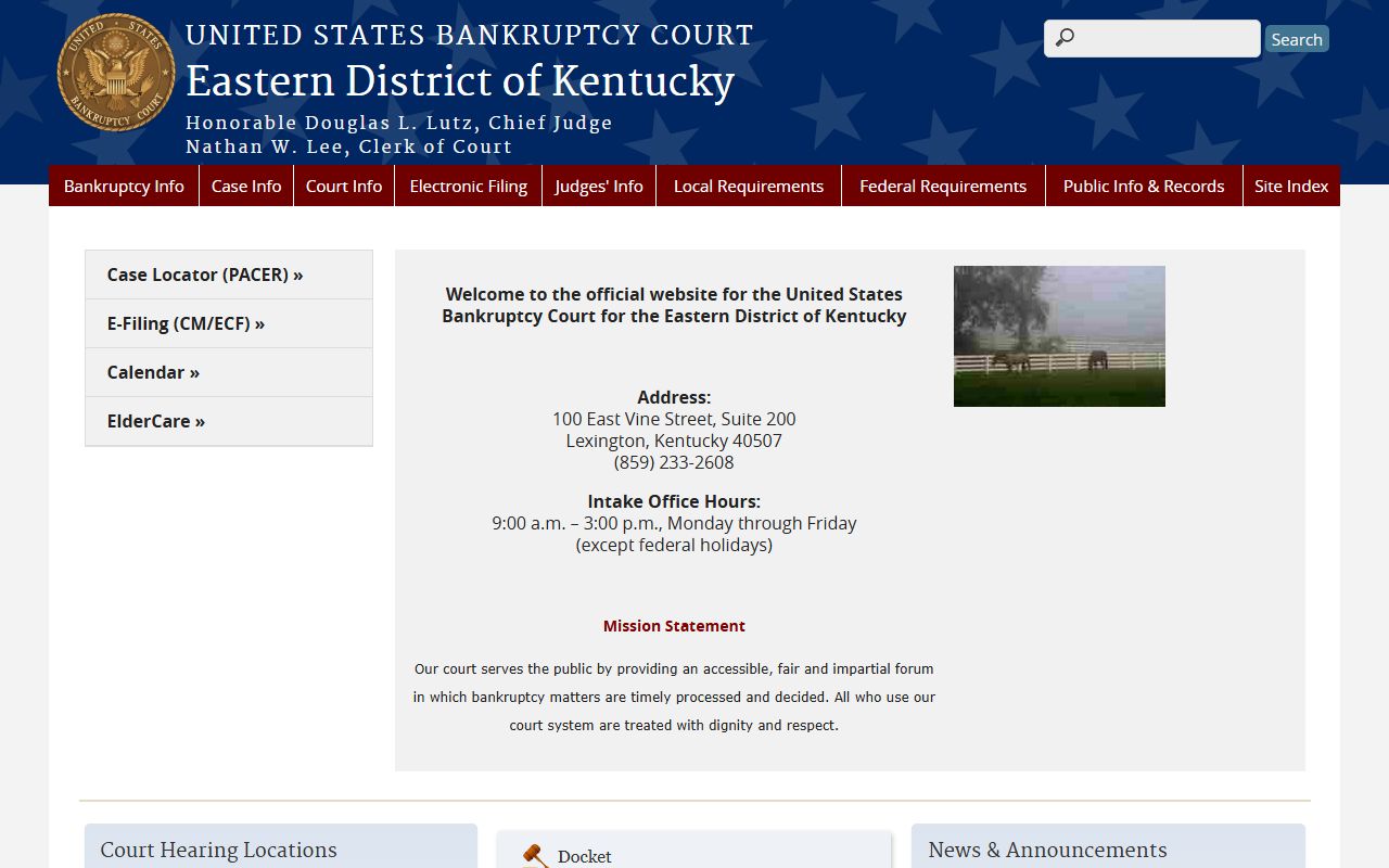 Breathitt County Circuit Court records and bankruptcy court distinction
