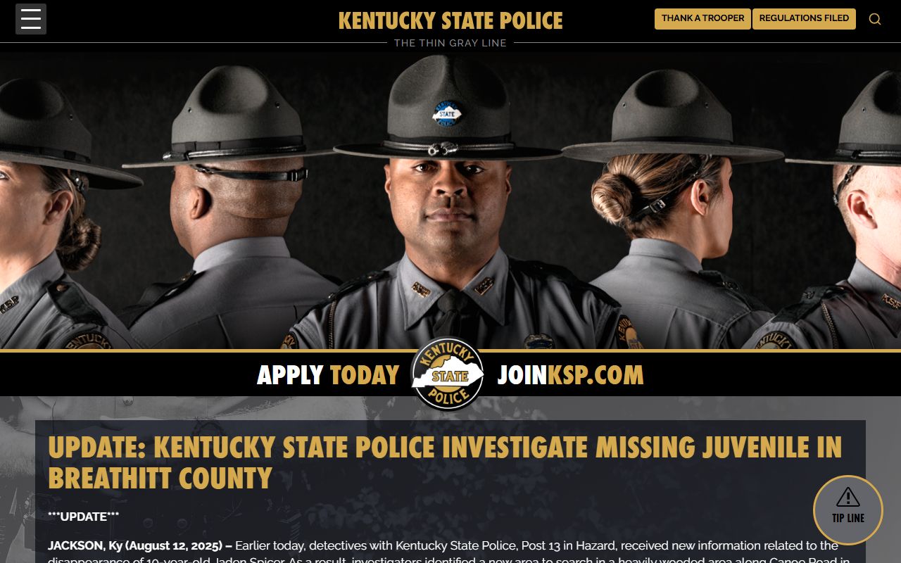 Breathitt County inmate search KSP Breathitt County investigation release