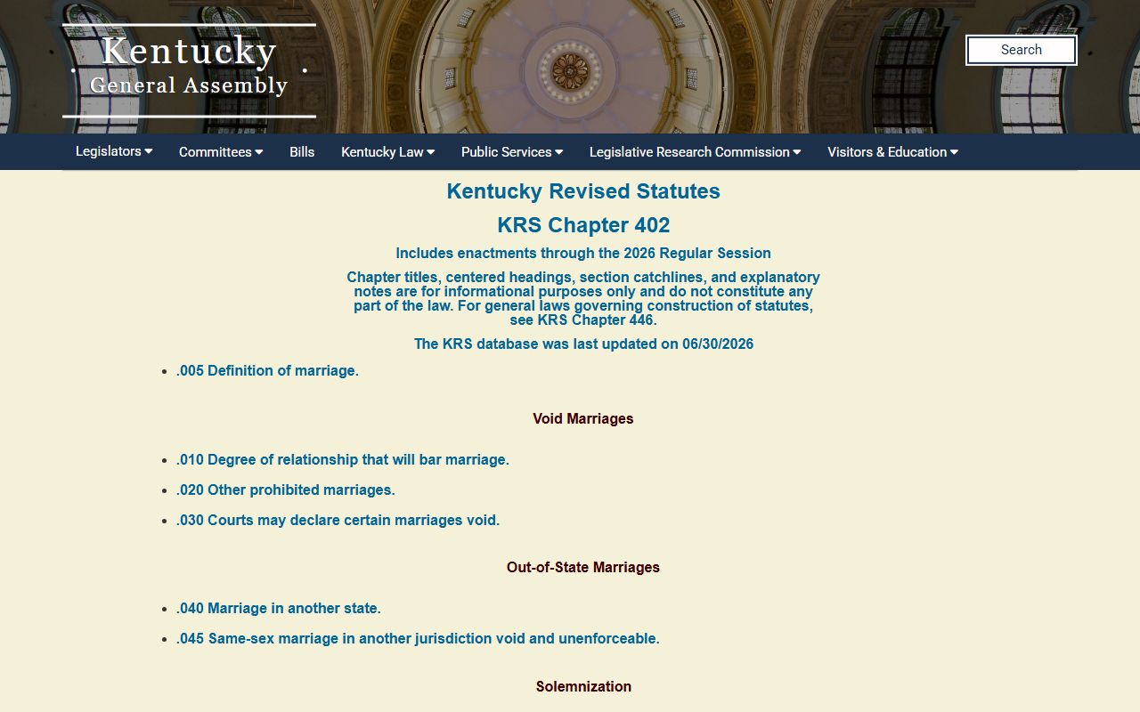 Breathitt County marriage records Kentucky marriage statutes
