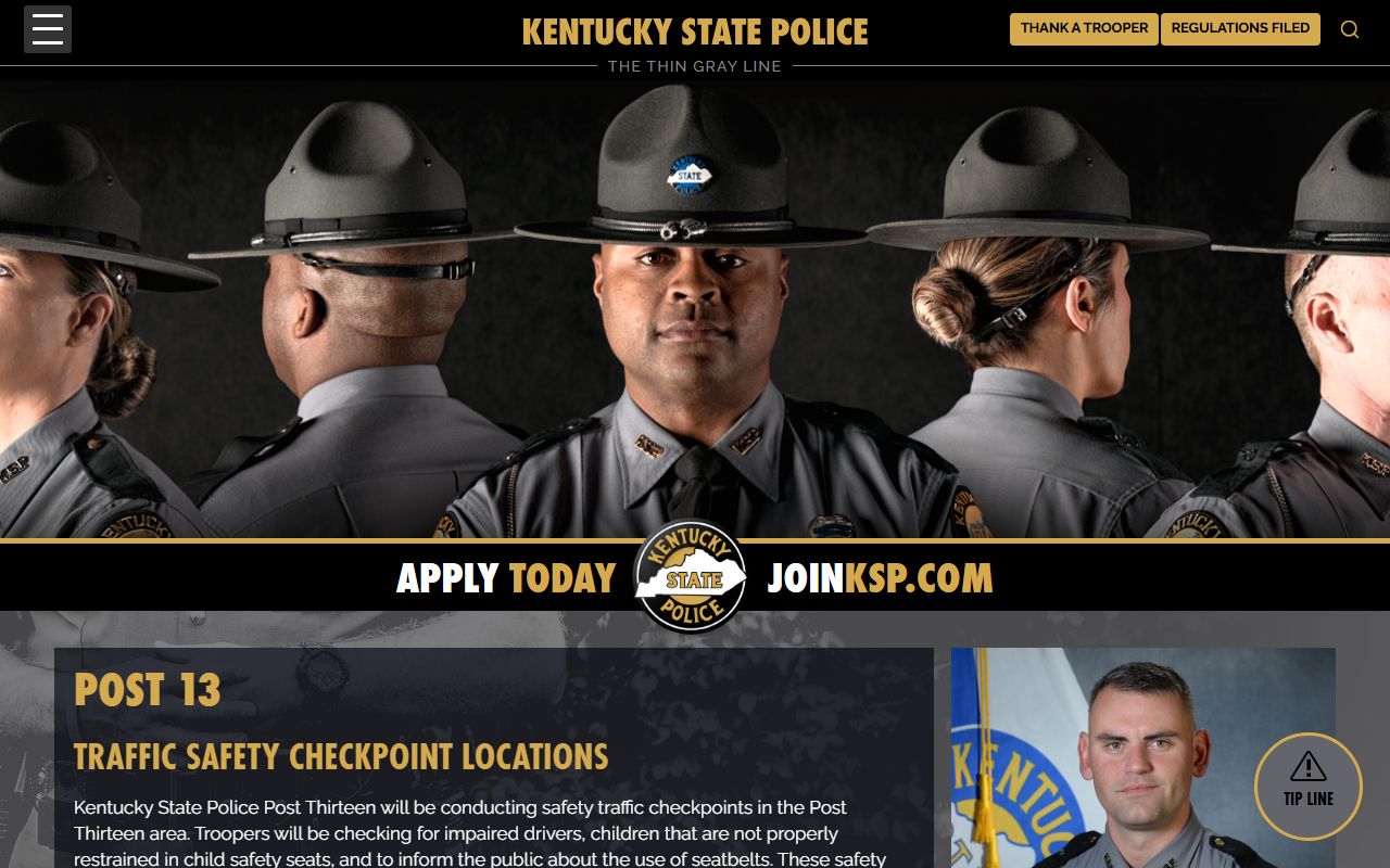 Breathitt County traffic court records KSP Post 13 traffic safety checkpoints